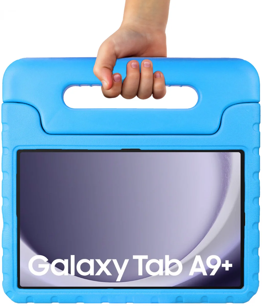 HappyCase Samsung Tab A11 Plus / Tab A9 Plus Kinder Tablethoes Handvat Blauw afbeelding 11
