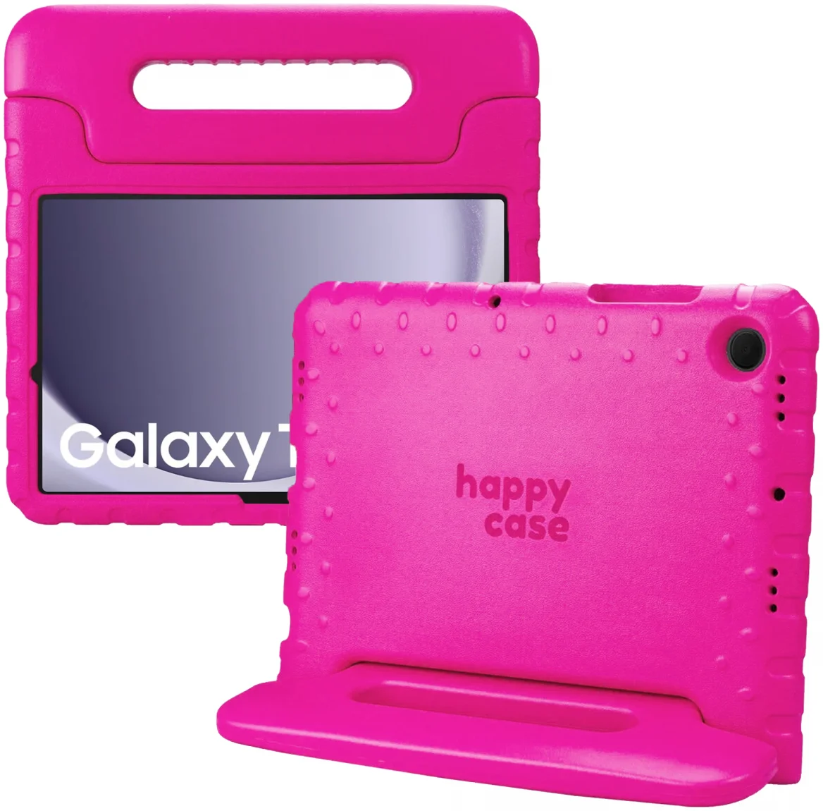 HappyCase Samsung Tab A11 Plus / Tab A9 Plus Kinder Tablethoes Handvat Roze afbeelding 1