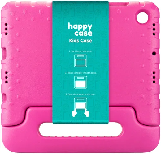 HappyCase Samsung Tab A11 Plus / Tab A9 Plus Kinder Tablethoes Handvat Roze afbeelding 12