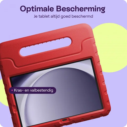 HappyCase Samsung Tab A11 Plus / Tab A9 Plus Kinder Tablethoes Handvat Rood afbeelding 7