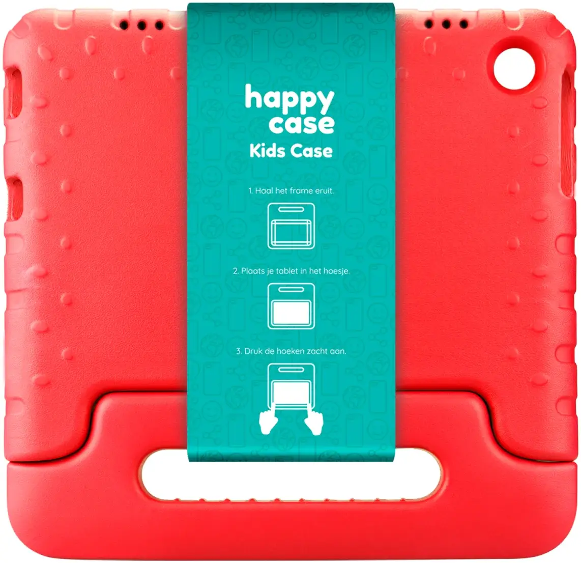 HappyCase Samsung Tab A11 Plus / Tab A9 Plus Kinder Tablethoes Handvat Rood afbeelding 11