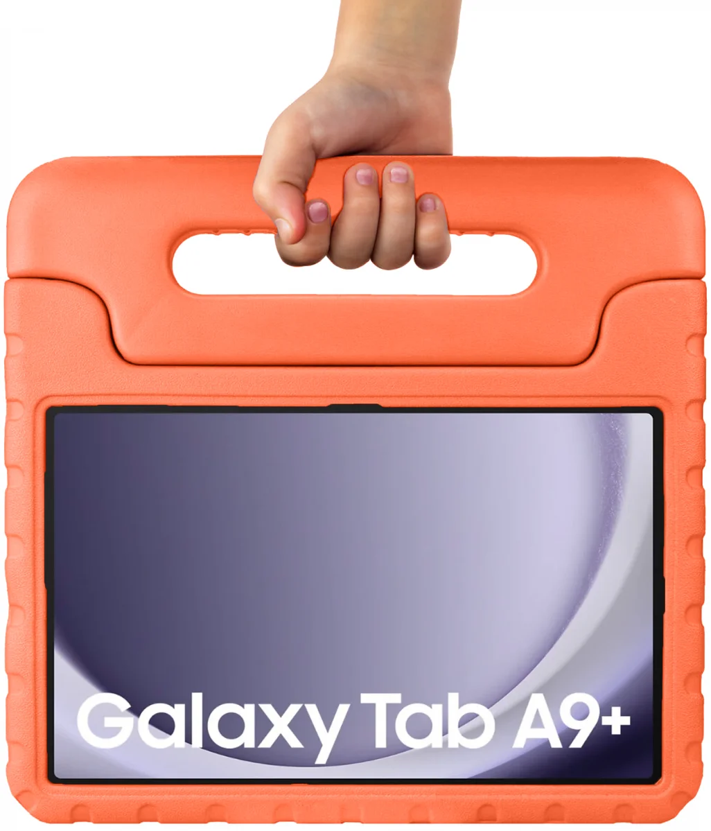 HappyCase Samsung Tab A11 Plus / Tab A9 Plus Kinder Tablethoes Handvat Oranje afbeelding 10