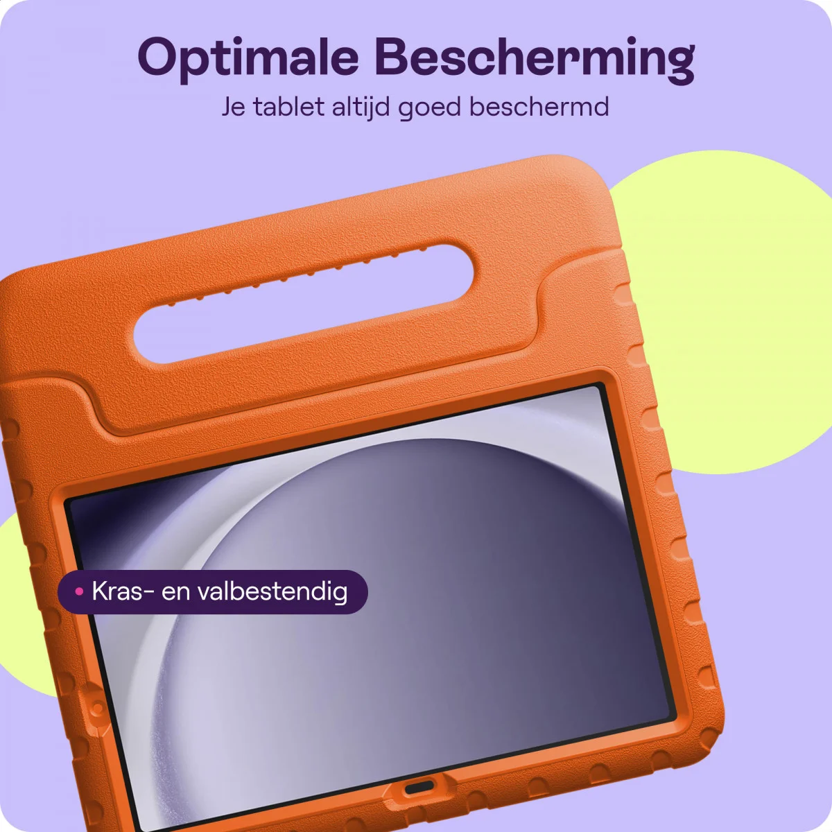 HappyCase Samsung Tab A11 Plus / Tab A9 Plus Kinder Tablethoes Handvat Oranje afbeelding 6