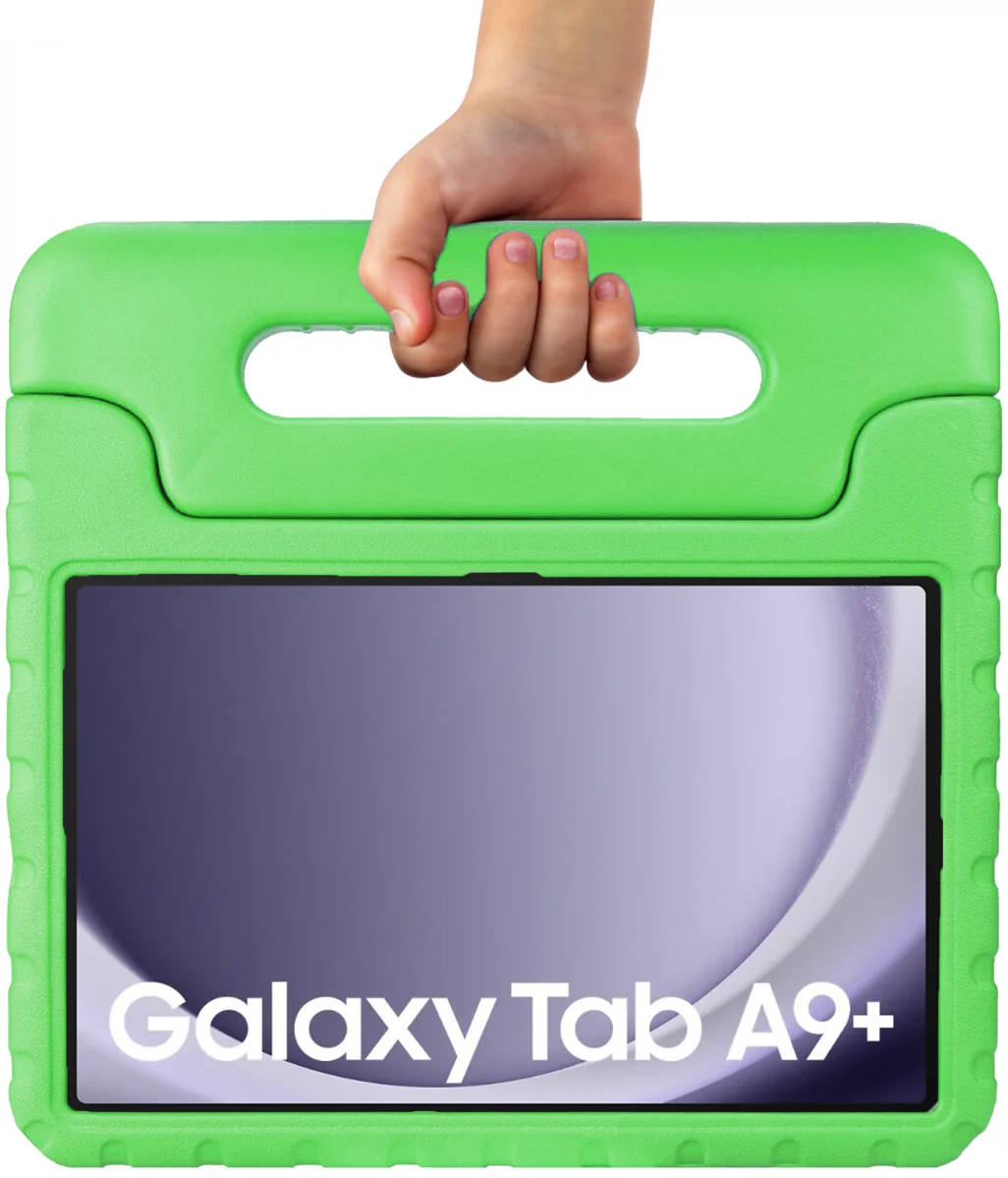 HappyCase Samsung Tab A11 Plus / Tab A9 Plus Kinder Tablethoes Handvat Groen afbeelding 11