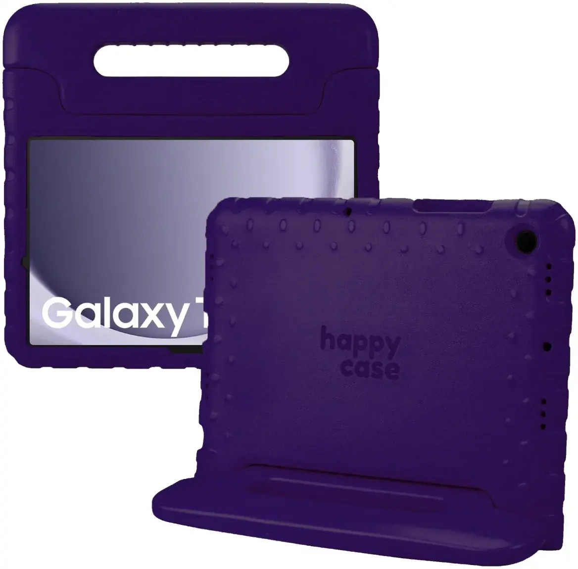 HappyCase Samsung Tab A11 Plus / Tab A9 Plus Kinder Tablethoes Handvat Paars afbeelding 1