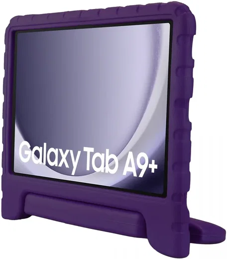 HappyCase Samsung Tab A11 Plus / Tab A9 Plus Kinder Tablethoes Handvat Paars afbeelding 9