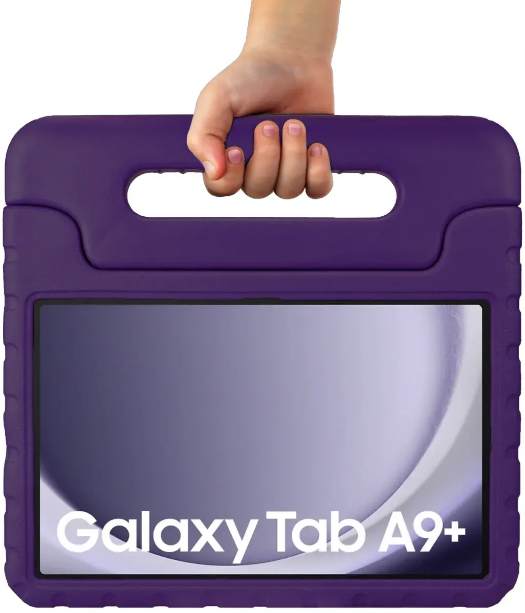 HappyCase Samsung Tab A11 Plus / Tab A9 Plus Kinder Tablethoes Handvat Paars afbeelding 10
