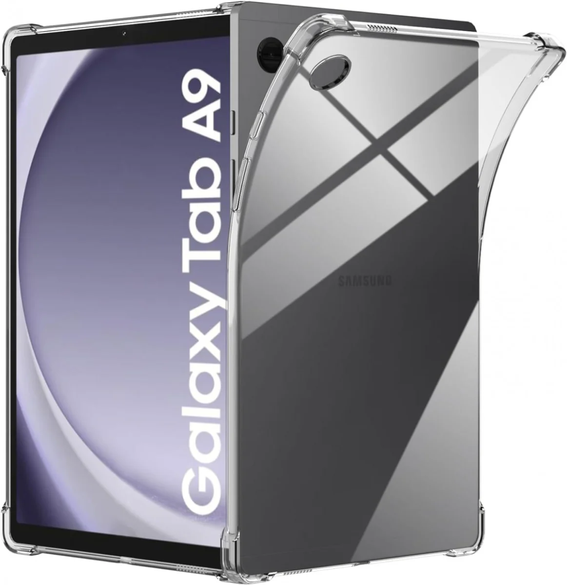 Samsung Galaxy Tab A9 Hoes Schokbestendige TPU Back Cover Transparant afbeelding 2