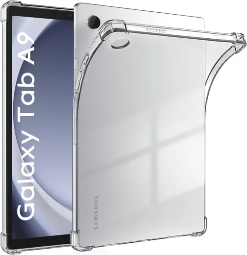 Samsung Galaxy Tab A9 Hoes Schokbestendige TPU Back Cover Transparant afbeelding 1