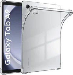 Samsung Galaxy Tab A9 Hoes Schokbestendige TPU Back Cover Transparant afbeelding