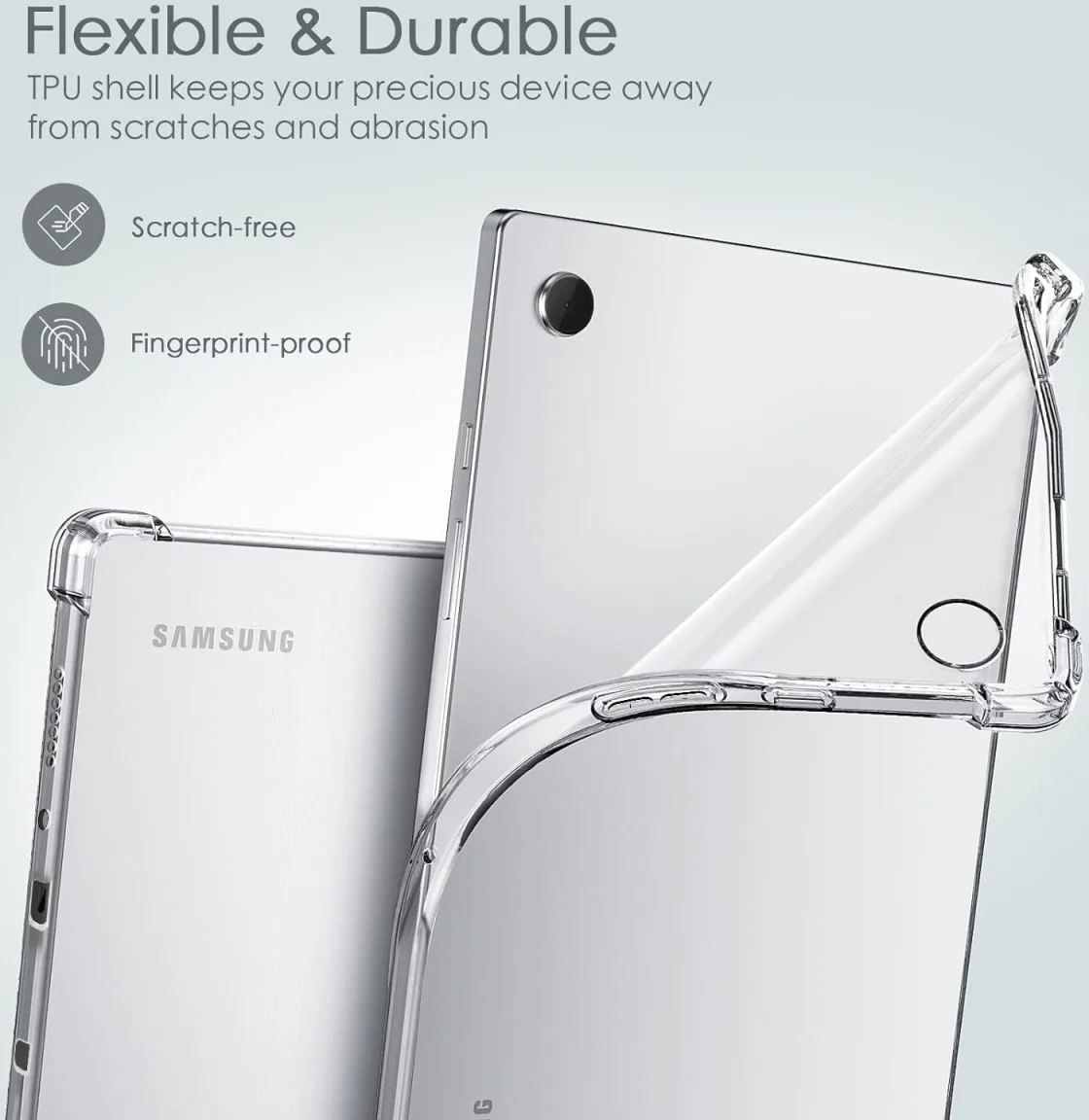 Samsung Galaxy Tab A9 Hoes Schokbestendige TPU Back Cover Transparant afbeelding 6