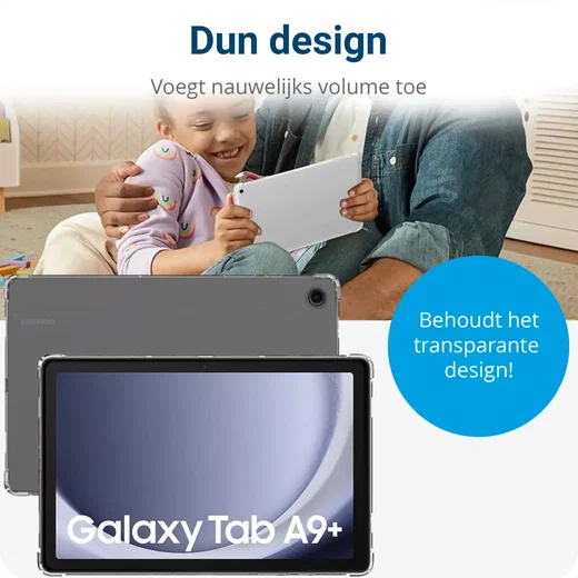 Samsung Galaxy Tab A9 Plus Hoes Schokbestendig TPU Transparant afbeelding 4