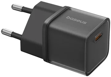 Baseus GaN5S USB-C Snellader 20W Power Delivery Adapter Zwart