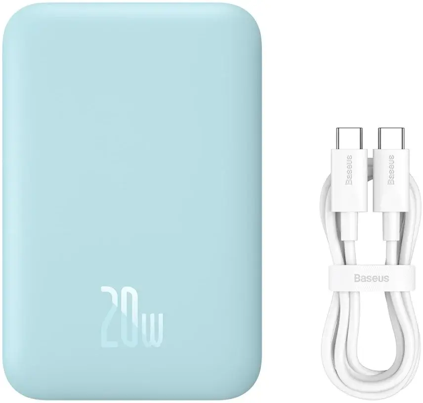Baseus Mini 6.000 mAh Powerbank Compact met MagSafe Blauw 20W afbeelding 2