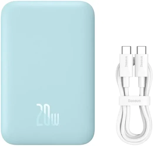 Baseus Mini 6.000 mAh Powerbank Compact met MagSafe Blauw 20W afbeelding 2