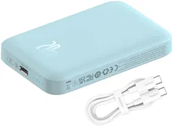 Baseus Mini 6.000 mAh Powerbank Compact met MagSafe Blauw 20W afbeelding