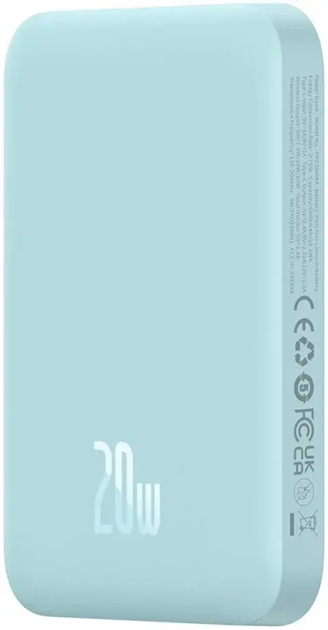 Baseus Mini 6.000 mAh Powerbank Compact met MagSafe Blauw 20W afbeelding 8