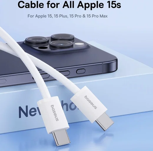 Baseus Superior Series 2 USB-C naar USB-C Kabel 30W 2 Meter Wit afbeelding 3