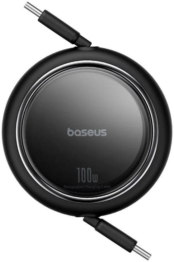 Baseus Free2Draw Oprolbare USB-C naar USB-C Kabel 100W PD 1M Zwart afbeelding 6
