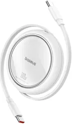 Baseus Free2Draw Oprolbare USB-C naar USB-C Kabel 100W PD 1M Wit afbeelding