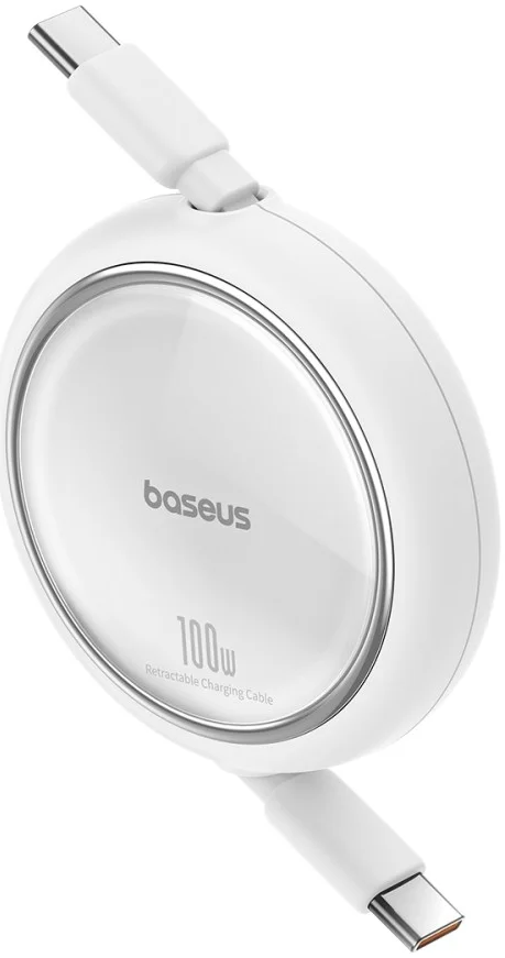 Baseus Free2Draw Oprolbare USB-C naar USB-C Kabel 100W PD 1M Wit afbeelding 7