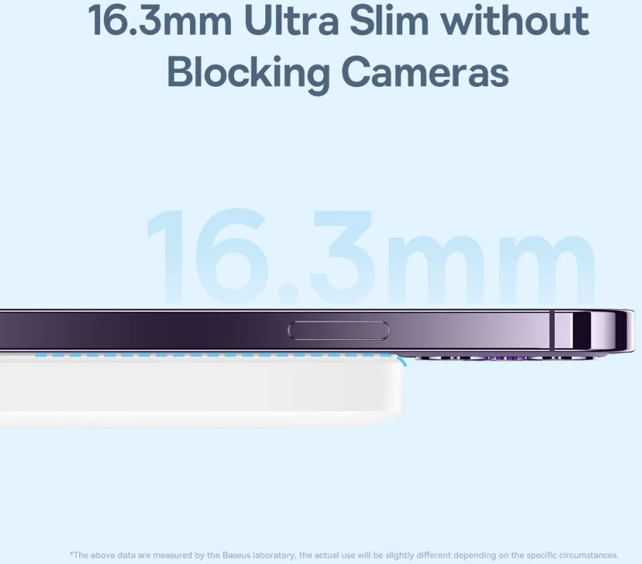 Baseus Mini 6.000 mAh Powerbank Compact met MagSafe Wit 20W afbeelding 6