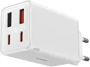 Baseus GaN6 65W USB-C/USB Snellader + 100W USB-C Kabel 1M Wit