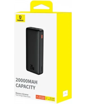 Baseus Airpow 20.000 mAh Powerbank Fast Charge 20W Zwart afbeelding 9