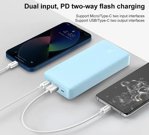Baseus Airpow 20.000 mAh Powerbank Fast Charge 20W Blauw afbeelding 6