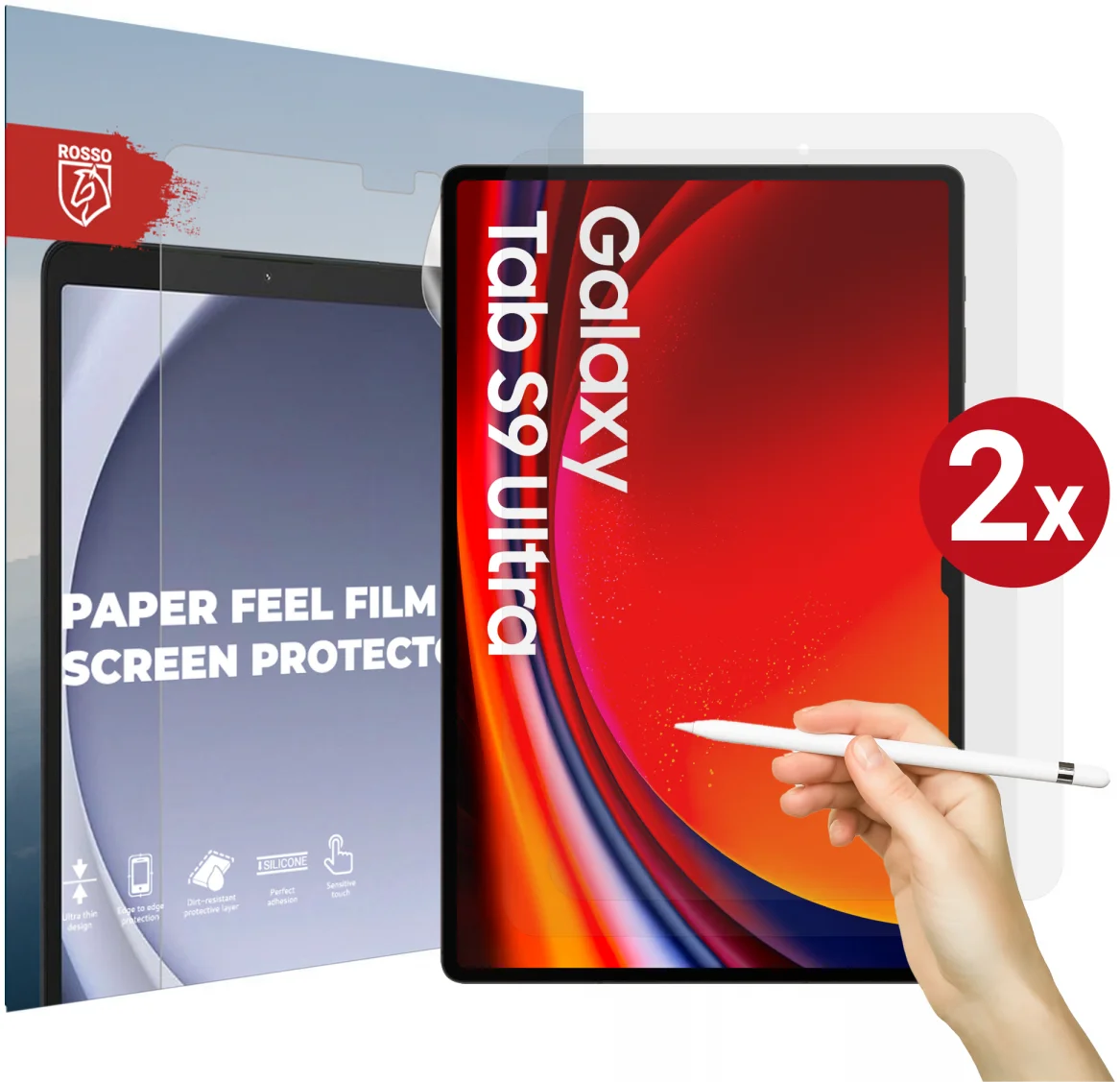 Rosso Samsung Tab S11 Ultra/S10 Ultra/S9 Ultra Screen Protector Paper Feel 2P afbeelding 1