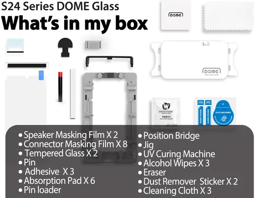 Whitestone Dome Glass Samsung Galaxy S24 Screen Protector 2-Pack afbeelding 7