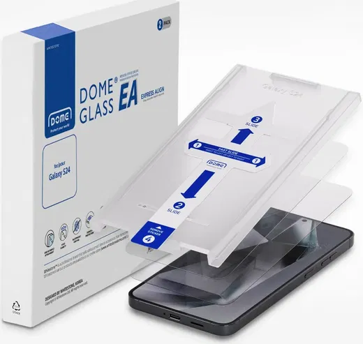Whitestone EA Glass Samsung Galaxy S24 Screen Protector met Jig 2-Pack afbeelding 1