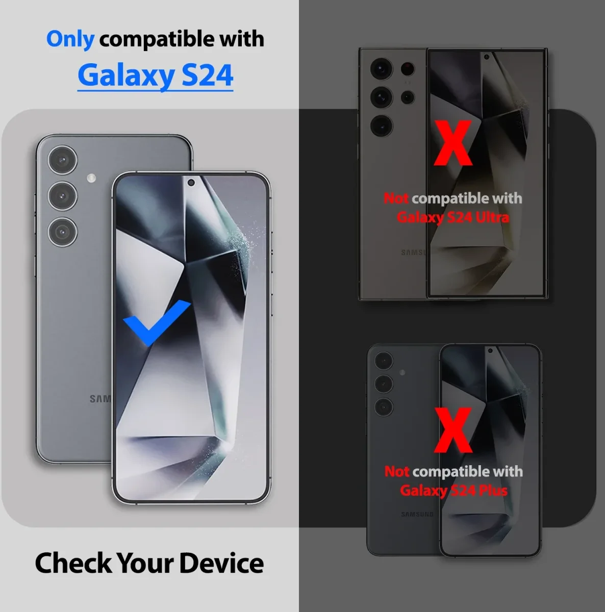 Whitestone EA Glass Samsung Galaxy S24 Screen Protector met Jig 2-Pack afbeelding 7