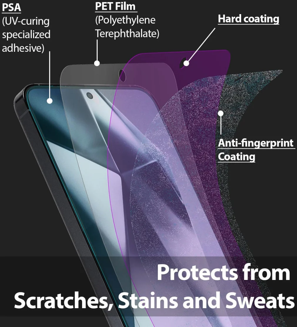 Whitestone UV Gen Samsung Galaxy S24 Screen Protector Folie (2-Pack) afbeelding 5