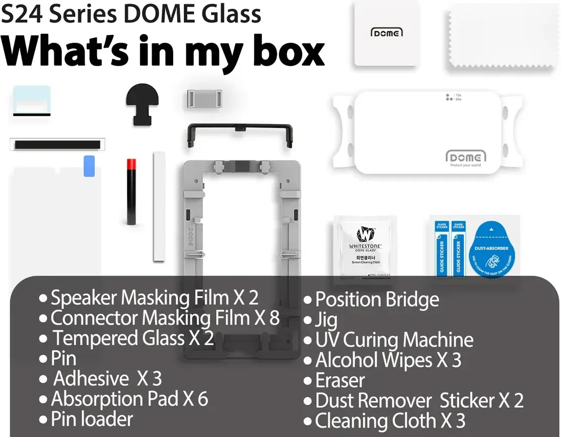 Whitestone Dome Glass Samsung Galaxy S24 Plus Screen Protector 2-Pack afbeelding 7