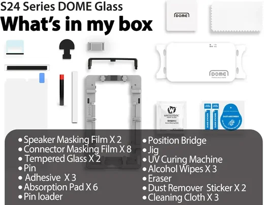 Whitestone Dome Glass Samsung Galaxy S24 Plus Screen Protector 2-Pack afbeelding 7