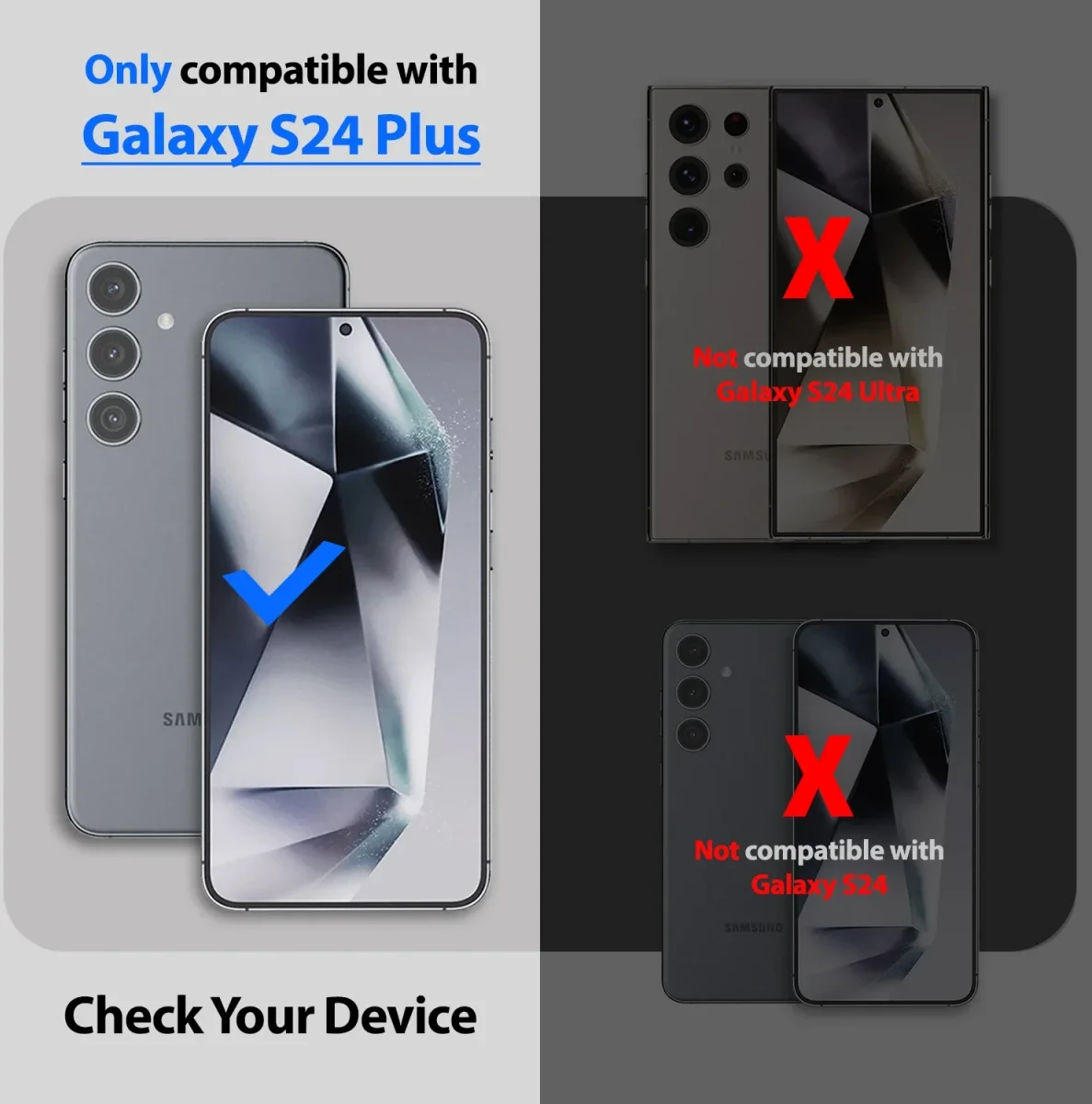 Whitestone Dome Glass Samsung Galaxy S24 Plus Screen Protector 2-Pack afbeelding 8