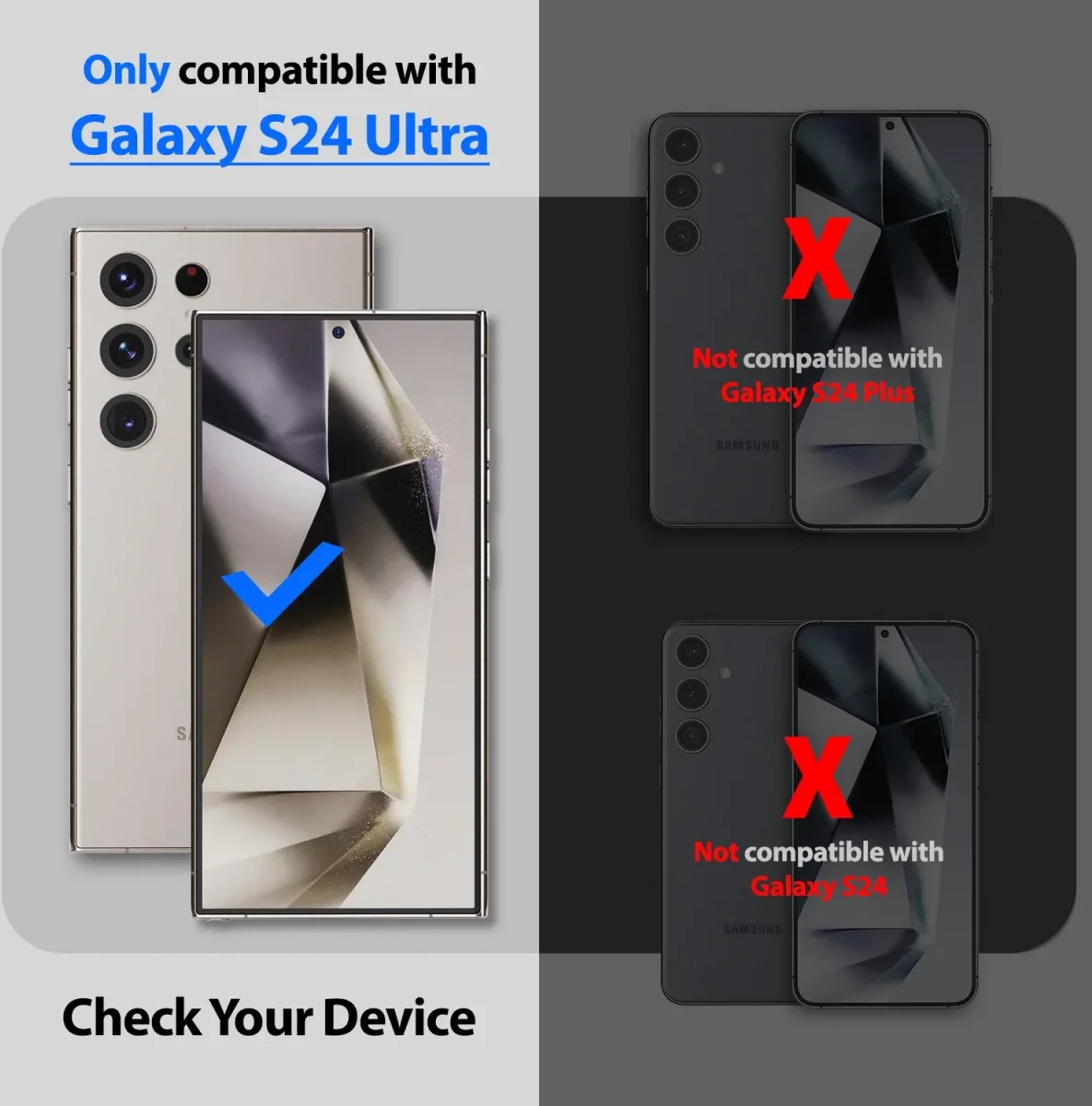 Whitestone Dome Glass Samsung Galaxy S24 Ultra Screen Protector 2-Pack afbeelding 8