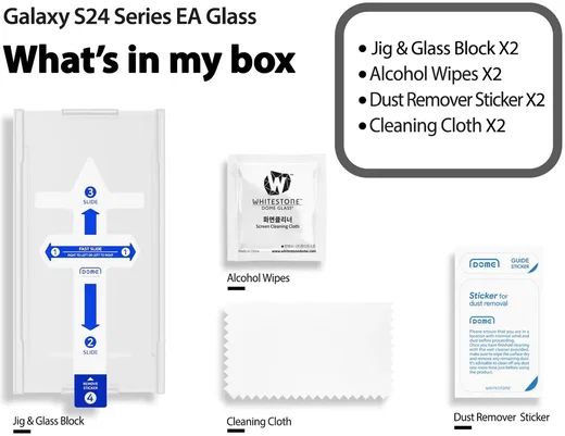 Whitestone EA Glass Samsung Galaxy S24 Ultra Screen Protector 2-Pack afbeelding 6