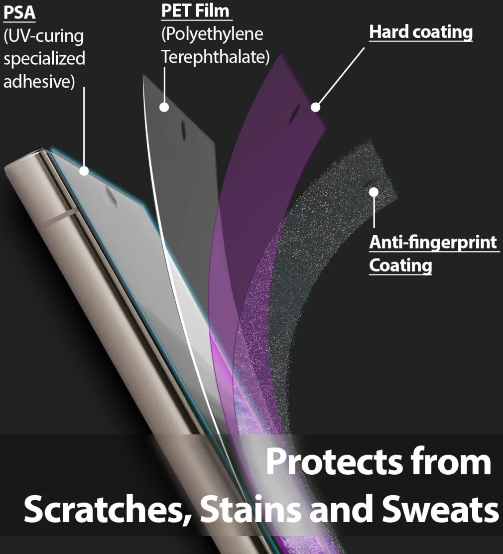 Whitestone UV Gen Samsung Galaxy S24 Ultra Screen Protector (2-Pack) afbeelding 5