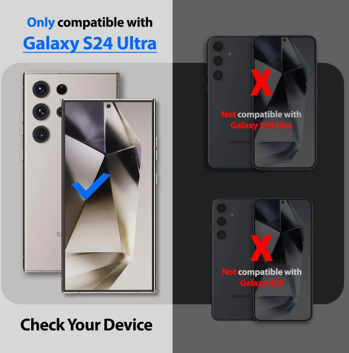 Whitestone UV Gen Samsung Galaxy S24 Ultra Screen Protector (2-Pack) afbeelding 8