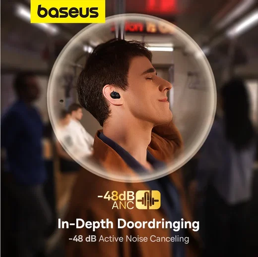 Baseus Bowie MA20 Draadloze Bluetooth Oordopjes Noise Cancelling Zwart afbeelding 6
