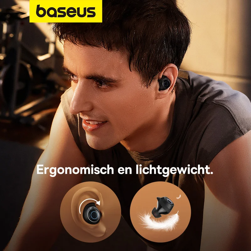 Baseus Bowie MA20 Draadloze Bluetooth Oordopjes Noise Cancelling Zwart afbeelding 10