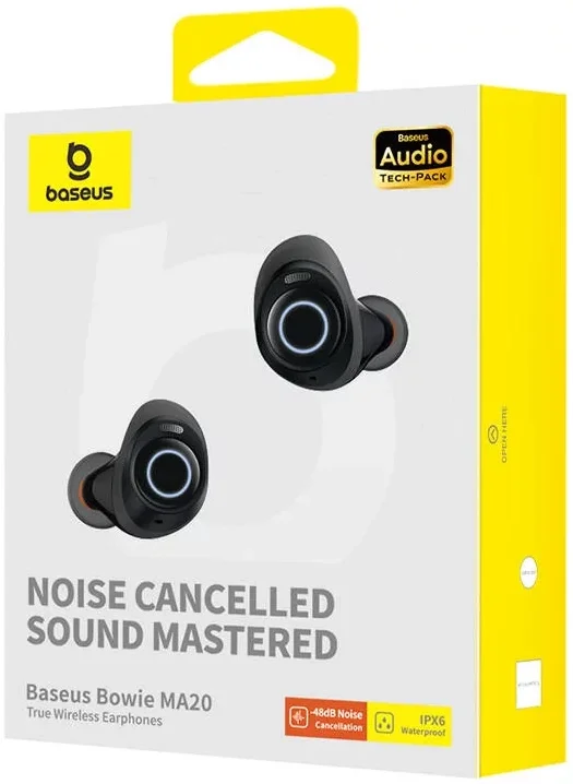 Baseus Bowie MA20 Draadloze Bluetooth Oordopjes Noise Cancelling Zwart afbeelding 17