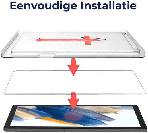 Rosso Samsung Galaxy Tab A11 / Tab A9 Tempered Glass met Installatietray afbeelding 2