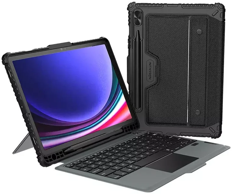 Nillkin Bumper Samsung Tab S10 Plus/S9 (FE)+ Toetsenbord Hoes met Slider Zwart afbeelding 1