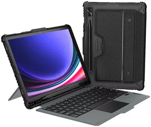 Nillkin Bumper Samsung Tab S10 Plus/S9 (FE)+ Toetsenbord Hoes met Slider Zwart afbeelding 1