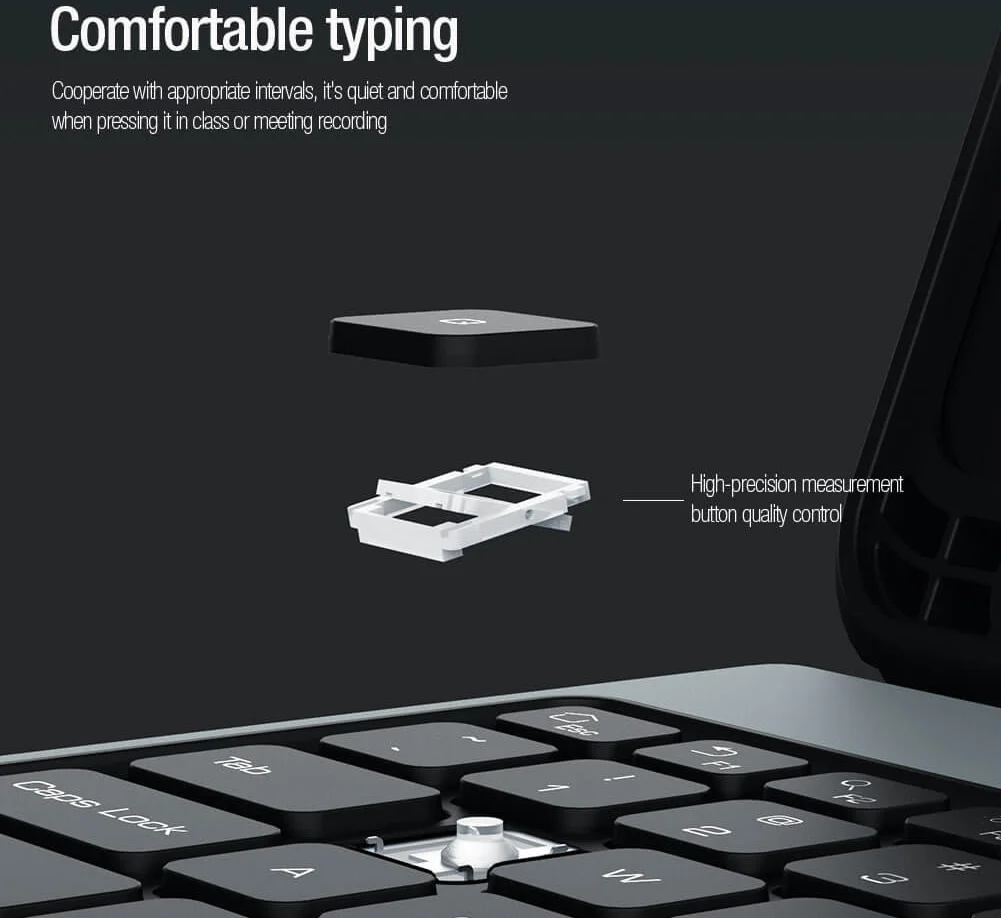 Nillkin Bumper Samsung Tab S10 Plus/S9 (FE)+ Toetsenbord Hoes met Slider Zwart afbeelding 10