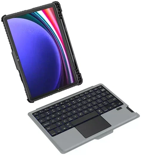 Nillkin Bumper Samsung Tab S10 Plus/S9 (FE)+ Toetsenbord Hoes met Slider Zwart afbeelding 16