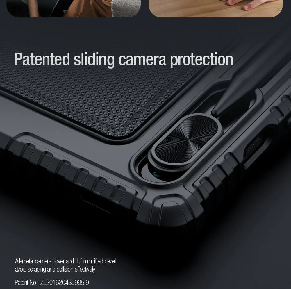 Nillkin Bumper Samsung Tab S10 Plus/S9 (FE)+ Toetsenbord Hoes met Slider Zwart afbeelding 3
